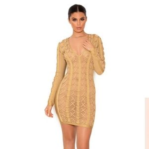 Gold house of CB dress